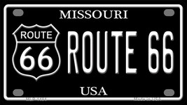Route 66 Missouri Black Novelty Mini Metal License Plate Tag - £11.70 GBP