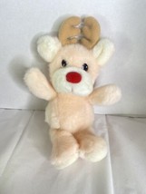 Russ Reindeer Lullaby Pink Plush Stuffed Animal Toy With Rattle Vintage - £35.30 GBP