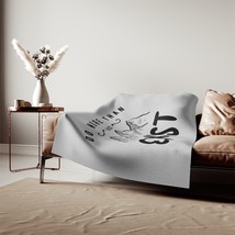 Heather Gray Sweatshirt Blanket, Mountain Design - Snuggle Up In Comfort... - £54.34 GBP