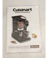 FOR PARTS -User Guide Manual- Cuisinart Grind and Brew Single Serve Coff... - $13.56 CAD