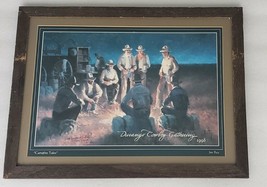 Signed JIM REY 1998 Durango Cowboy Gathering CAMPFIRE TALES Framed Poste... - £251.68 GBP