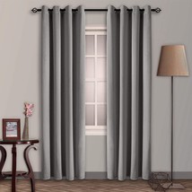 Snitie Grey Velvet Blackout Curtains With Grommet, Super Soft, 52 X 84 Inch Long - £40.75 GBP