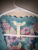 Matilda Jane Blouse Womens Large Floral Lace Sheer Peasant Boho Kookaburra - $8.95