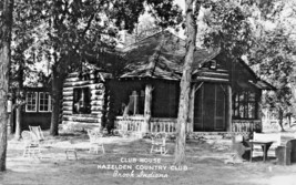 Brook Indiana ~ Hazelden Country Club-Log Cabina Club House Foto Cartolina - £6.77 GBP