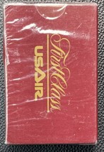 First Class UsAir Vintage Playing Cards Sealed Burgundy Free Shipping - £7.44 GBP