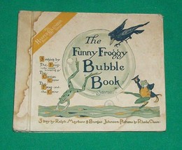 Funny Froggy Bubble Book Frog &amp; Crow 1919 Harper Columbia Record Singing Story - £51.83 GBP