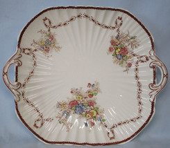 Spode Husk Handled Cake Plate 9 1/4&quot;  Older Back Stamp - £31.56 GBP