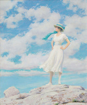 Charles Courtney Curran Summer Sky  On the Summit   c 1918 - £25.36 GBP+