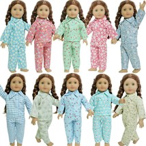 Doll Clothes Floral Print Pajamas Nightwear Doll Accessories For 18 inch... - $15.42 CAD+