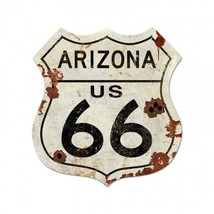 Arizona Route 66 Shield 40&quot; by 42&quot; Laser Cut Metal Sign Rustic - $391.05