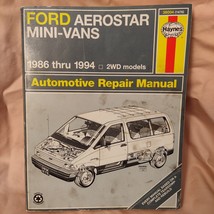 Haynes Repair Manual 1476Ford Aerostar Mini-Vans 1986 Thru 1994 2WD - $103.16 MXN