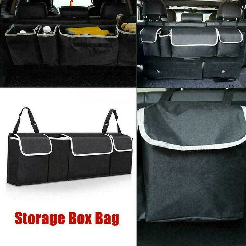 Car  Rear Seat Back Storage Bag Large Capacity Multi-use Oxford Cloth Car - £49.30 GBP