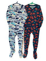 Carters Just One You Boys Size 5T Non Skid Footed Zip Front Sleeper Paja... - $18.95