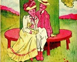 Comic Romance in the Shade of the Old Apple Tree 1906 UDB Postcard PCK S... - $3.91