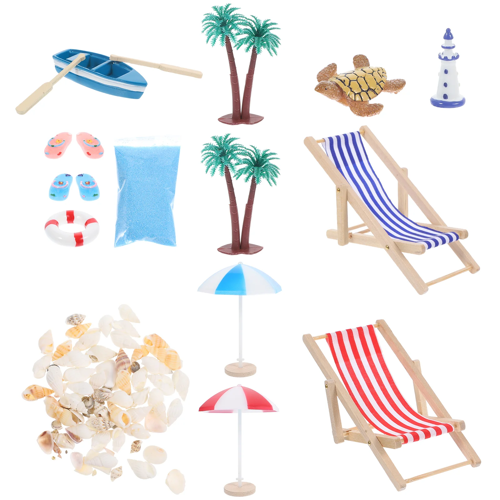 Mini Beach Suit Micro Landscape Accessories Sand &amp; Toys Miniature Decorations - £13.66 GBP