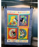 Vintage Dundee Mills Disney Babies ABC Mickey Minnie Quilted Baby Comforter - $84.15