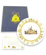 Disneyland 50th Anniversary Castle Plate 6/6 Kimberly Irvine Pristine IOB - $475.17 MXN