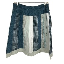 American Eagle Outfitters A-Line Blue Floral Patchwork Skirt Sz. 6 - $11.88