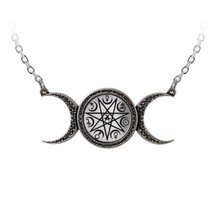 Alchemy Of England P954 - The Magical Phase Necklace  Gothic Pendant Moon Pagan - £35.92 GBP