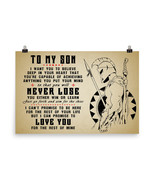 Spartan Warrior Poster Gift for Son Never Lose Inspiration Quotes Poster... - £20.12 GBP+
