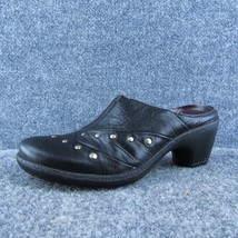 ROMIKA  Women Mule Heel Shoes Black Leather Size 36 Medium - $24.75