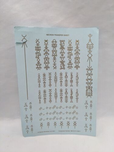 *Bent* Warhammer 40K Necron Transfer Sheet - $6.92