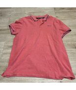 Ben Sherman Polo Shirt Mens XL Coral Pink Short Sleeve Punk Oi! Blitz GB... - $26.22