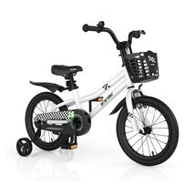 16 Inch Kids Bike with Removable Training Wheels-Black &amp; White - Color: ... - $155.28