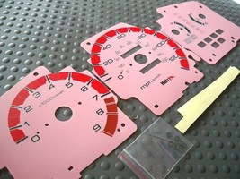 Cluster Face Glow Through Pink Gauges Kit Fits 92-95 Automatic At Honda Civic - £19.45 GBP