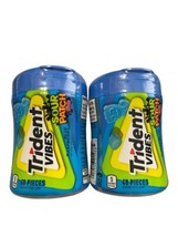 2-Trident Vibes SOUR PATCH KIDS Blue Raspberry Sugar Free Gum, 40 Piece Bottle - $14.35