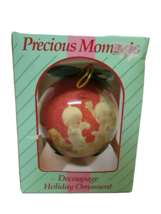  Precious Moments Decoupage Christmas Tree Ornament  Ball Shape 1994 - £12.32 GBP