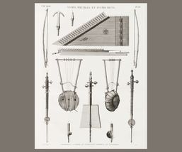 Egyptian Stringed Musical Instruments Wall Art Poster Print 14 x 18 in - £18.50 GBP