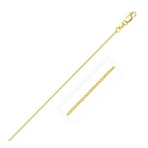 14k Yellow Gold Box Chain Necklace 0.6mm Delicate Thin 16&quot;-17&quot; Layering Piece - £122.41 GBP