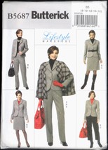 Uncut Size 8 10 12 14 16 Cape Jacket Skirt Pants Butterick 5687 Sewing Pattern - £5.50 GBP