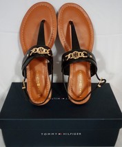 Tommy Hilfiger Strap Thong Sandal Black Size 8.5 M - £29.04 GBP
