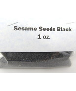 Sesame Seeds Black Whole Culinary 1 oz Herb Flavoring Cooking US Seller - £7.39 GBP