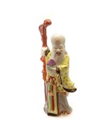 Chinese Asian Porcelain Statue 15&quot; Shou Xing God of Longevity Mid-Centur... - $98.97