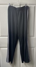 Champion Jogging Pants Pull On Womens Large Black White Striped Straight... - $8.95