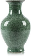 Chinese Ceramic Art Handmade Antique Ice Crack Glaze Vases Big China, Green - £41.55 GBP