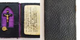 1917 Antique Catholic Id Wallet W Cross Medal Booklet Lincoln Nb Mrs Alexander - £54.43 GBP