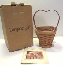 Longaberger Sweetheart Heart&#39;s Delight Basket with Protector Box (2007) - £28.00 GBP