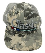 Classic Rope Trucker Snapback Mesh Hat w/ large embroidered 3D logo gray... - $32.30