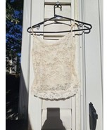 Lace Camisole Donna Karan Sz Small Ivory Sheer Romance Delicate Evening USA - £15.20 GBP