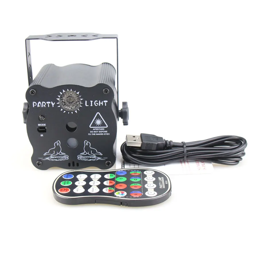 ESHINY Rechargeable Battery R&amp;G Laser 60 Pattern DJ Party Light Disco Projector  - £175.26 GBP