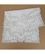 Vintage Embroidery w/ Cutouts Beige Dresser Doily Approx 9.5x15 Inch - €10,31 EUR