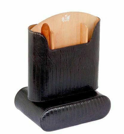 The &quot;Show Band&quot; Travel Humidor - Lizard Pattern Black - $220.00