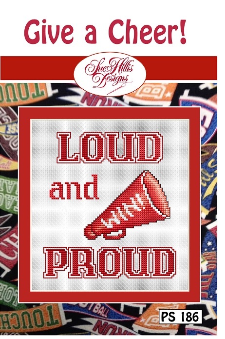 Give A Cheer Loud And Proud cheerleader Post Stitches cross stitch chart Sue Hil - $5.40