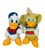 Vintage Lot of 2 Disneyland Walt Disney World Plush Donald Duck Mexican ... - $49.49