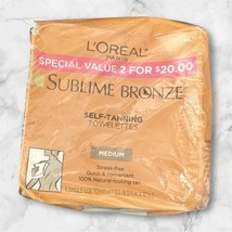 2x L&#39;Oreal Paris Sublime Bronze Self-Tanning Towelettes Streak Free Medi... - $134.18 MXN