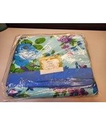 Vintage “arbor Rose” Blue Trim Blanket Full 72x90 NIP acrylic Nylon - £21.33 GBP